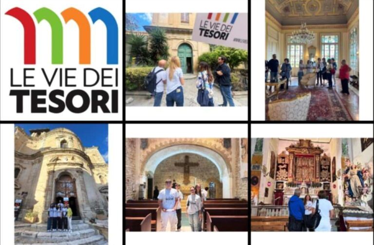 Caltanissetta, Le Vie dei Tesori si sposta a ottobre con un’edizione ricca di novità 9 Composizione logo e foto Vie dei Tesori 2024 e1752487469904 Caltanissetta, Le Vie dei Tesori si sposta a ottobre con un’edizione ricca di novità