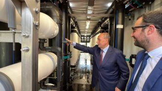 Presidente Schifani al dissalatore di Porto Empedocle Avviato il dissalatore a Porto Empedocle: primi benefici per la rete idrica agrigentina