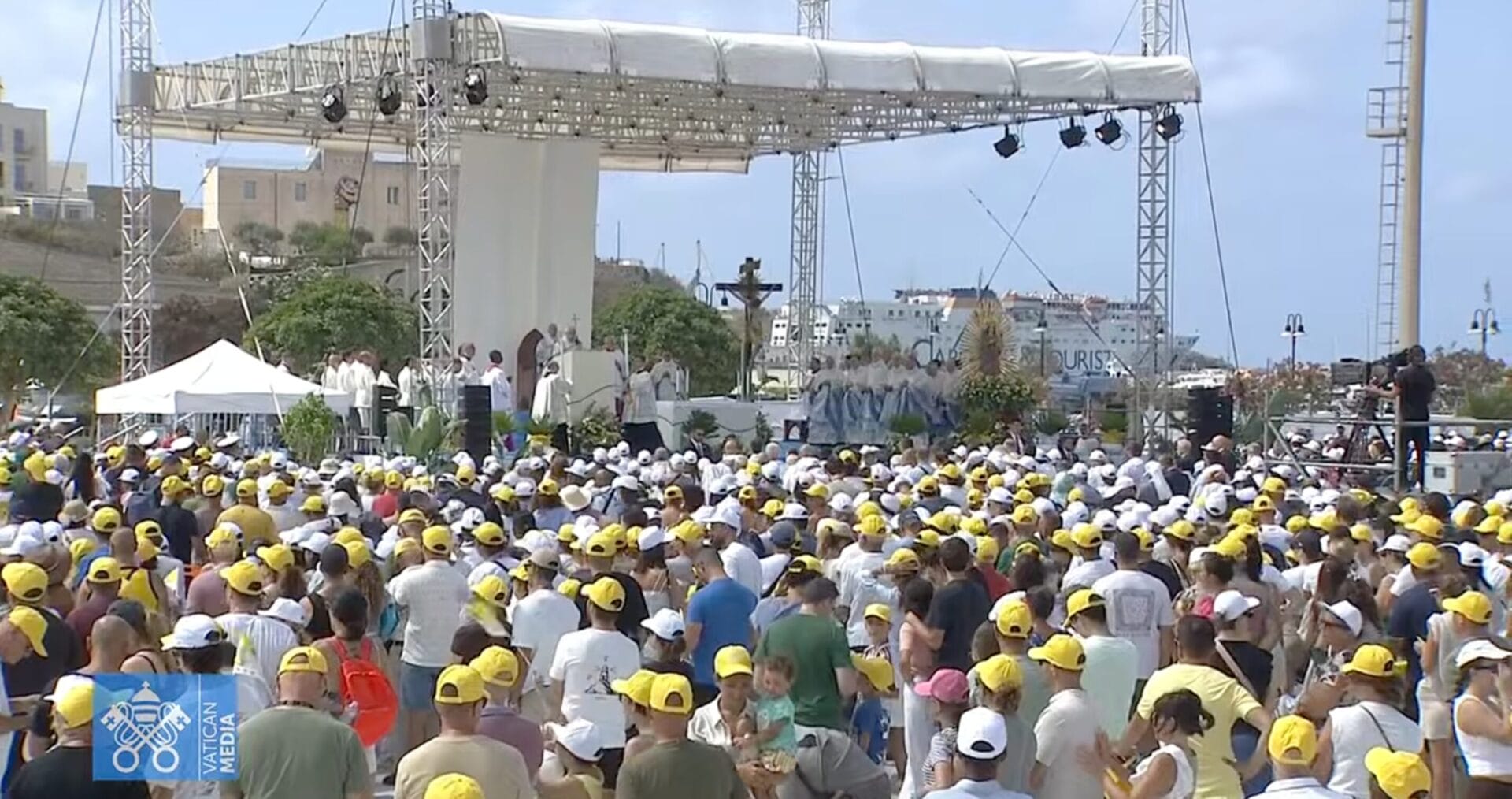 Screenshot 2026 07 04 alle 11.49.52 Lampedusa, il messaggio del Papa: solidarietà e accoglienza al centro della Messa